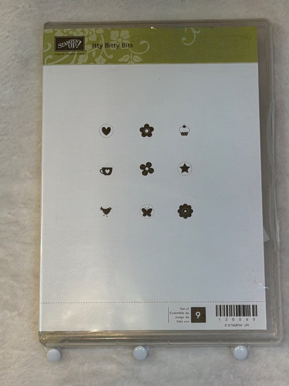 Stampin Up Clear Mount Stamp Set Itty Bitty Bits Card Making Scrapbooking